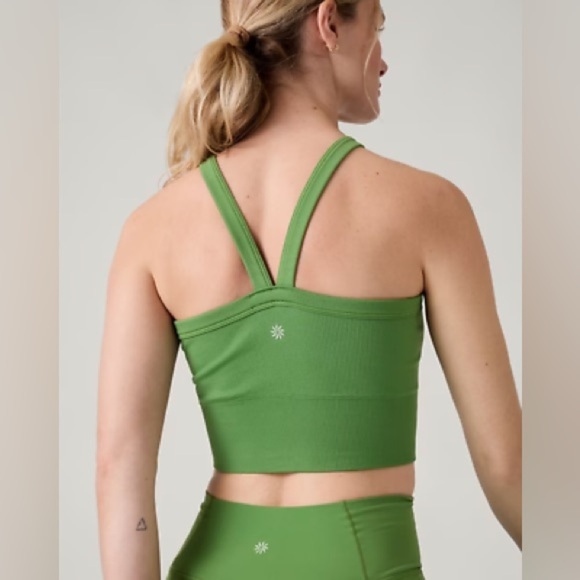 *NWOT* ATHLETA Aurora Seamless High Neck V-Back Tank - Baja Green - Picture 3 of 5